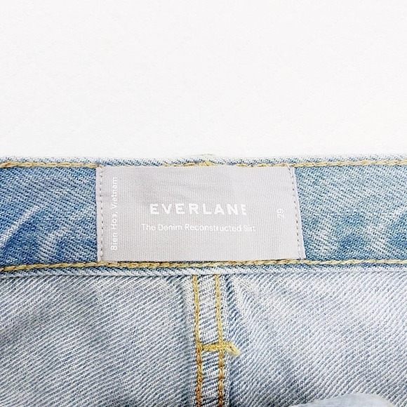 Everlane The Denim Reconstructed Jean Skirt Light Wash SZ29 - Picture 8 of 10